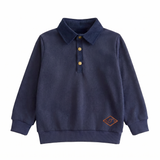 Blue Embroidered Patch Polo