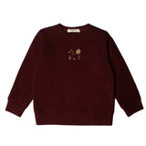Boys Burgundy Leaf Print Top
