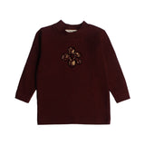 Baby Boy Leaf Print Mock Neck Shell